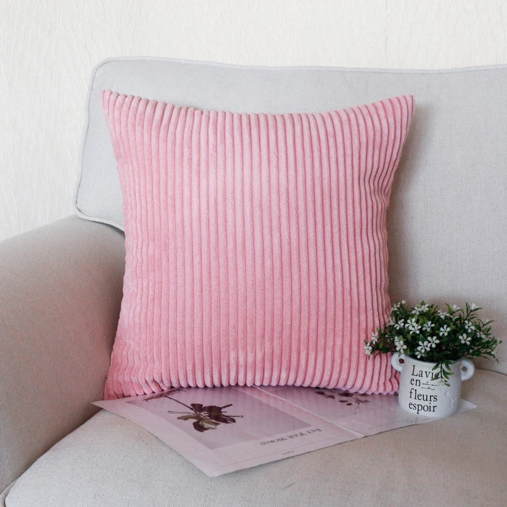 Striped Corduroy Body Pillow Cover - Plush Long Cushion Case for 50x70/50x100/50x120CM Bedding & Home Comfort