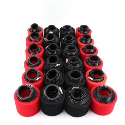 35–60mm Foam Air Filter – Red Elbow Neck Sponge Cleaner for Scooter, Dirt Bike, Motorcycle | Kayo BSE Compatible