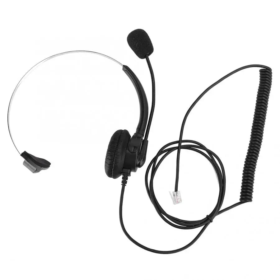 Monaural Landline Headset – Wired Telephone Headphone with Microphone for Home Use