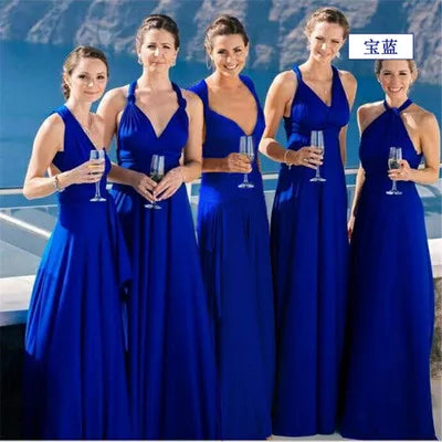 Multiway Convertible Boho Maxi Dress – DIY Wrap Infinity Bandage Long Dress for Women, Party, Bridesmaid & Club Wear