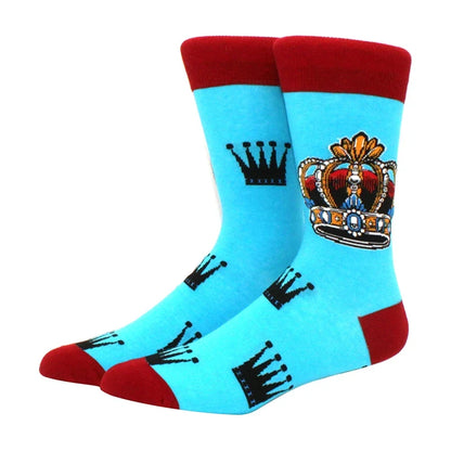 Funny Cartoon Fashion Cotton Socks – Hip Hop Skateboard Style Socks for Men & Women, Beer, Pizza, Astronaut & Pineapple Print Casual Wear Socks