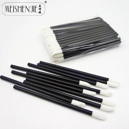 Disposable Lip and Eyelash Brush Set - 50 Pcs Mascara Applicators, Lipstick Wands, and Make-up Brushes for Cosmetic Beauty Tools