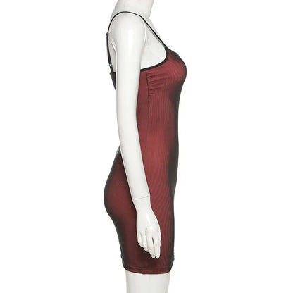 2023 Mesh Double Layer Bodycon Dress – Sexy Sleeveless Bandage Dress, Elastic Split Slim Fit Party & Clubwear for Women