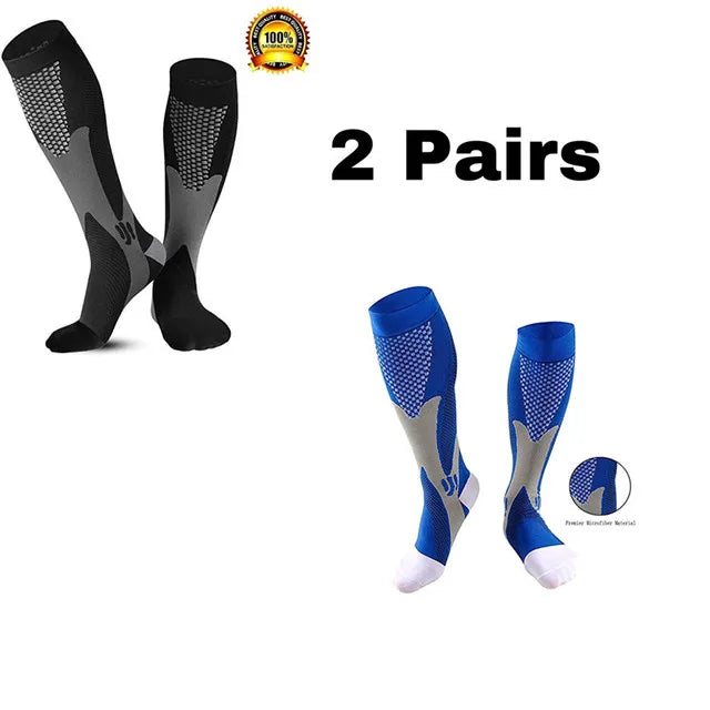 Men's Compression Sports Socks - Running, Cycling, Nursing, Varicose Veins Support, Outdoor Hiking Socks