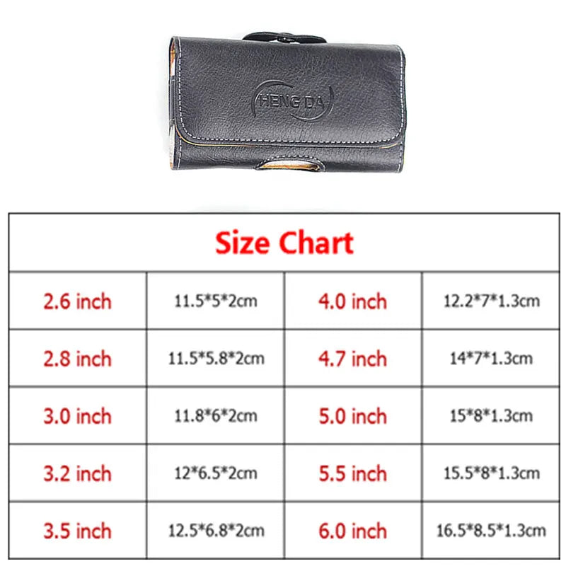 Universal Waist Belt Clip Bag – Anti-Drop Mobile Phone Case for 2.6-6.0 Inch Phones, Magnetic Buckle for iPhone, Samsung, Huawei