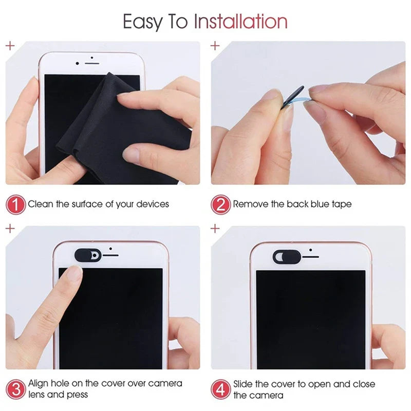 Sliding Webcam Cover - Protect Your Privacy with Laptop Camera Cover Slider for Phone, iPad, PC, Macbook, and Tablet - Anti-spy Lens Privacy Sticker