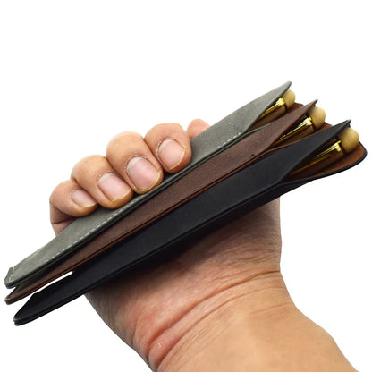 PU Leather Soft Pencil Case Holder: Single Pen Pencilcase for Office & School Supplies - Stationery Storage Bag, Gift Idea