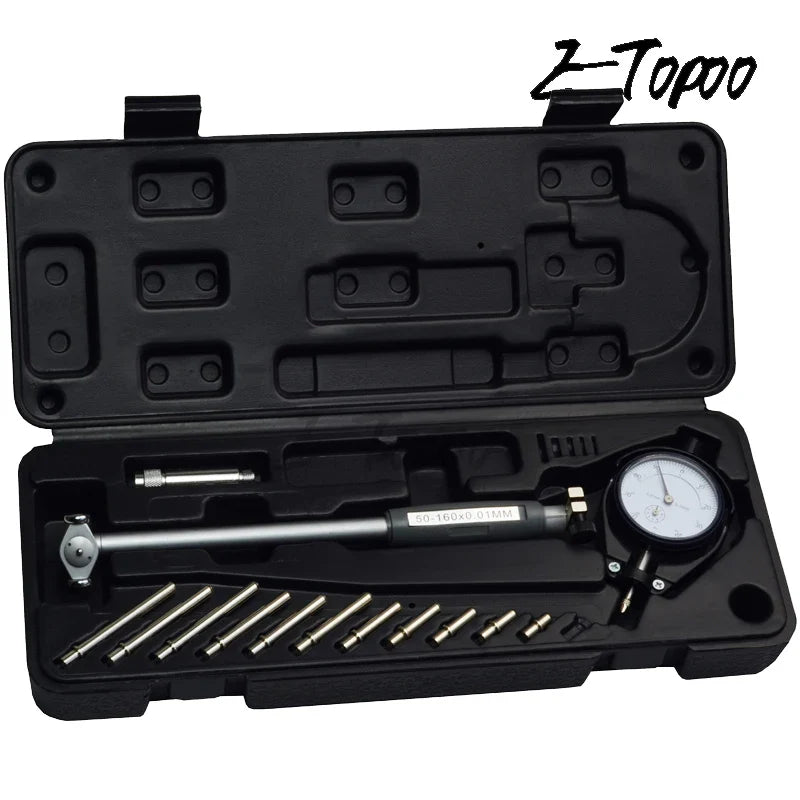 2" - 6" Dial Bore Indicator Gauge | 0.001" Deep Engine Hole Measurement, 50-160mm, 0.01mm Precision
