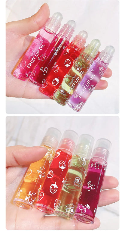 Fruit Lip Gloss Transparent Lip Oil – Moisturizing, Waterproof, Long-Lasting Liquid Lipstick to Reduce Lip Lines