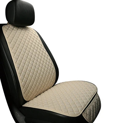 Universal Linen Car Seat Cover Protector Set – Breathable Flax Summer Cushion Pad for Front & Rear Seats Sedan, SUV & Pickup Interior Accessories