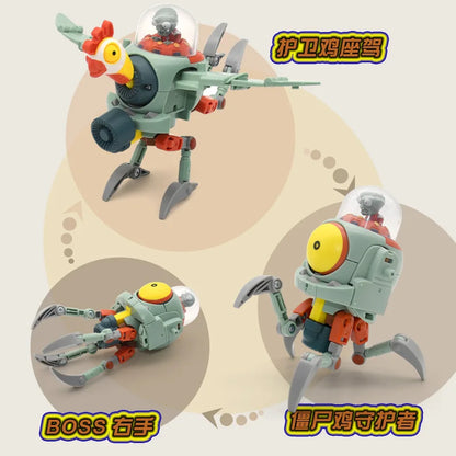 5-in-1 Plants vs Zombies Boss Robot Action Figure Set – PVC Educational Toy Gift for Kids