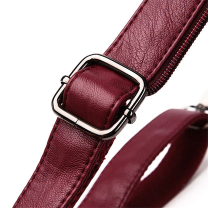 Multifunctional Women's Leather Backpack - Casual Style for Teen Girls, School and Travel Bagpack, Ladies' Chest Bag Sac