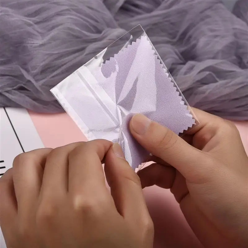 Silver Polishing Cloth – 8x8cm Reusable Jewelry Cleaning Wipes (10/50PCS) Anti-Tarnish