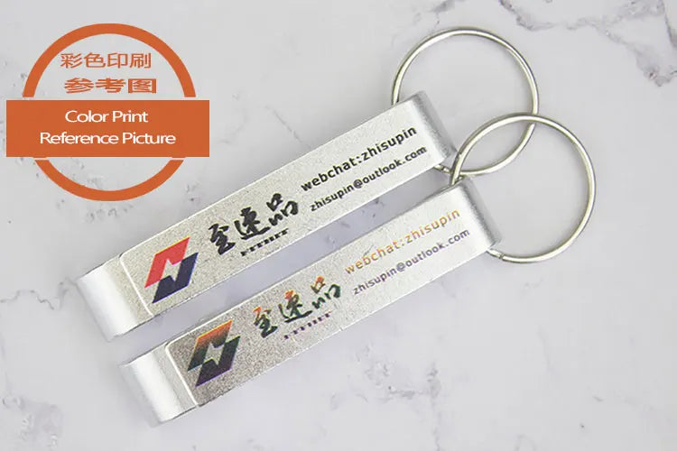 100pcs Custom Aluminum Can Opener Keychain — Portable Promotional Giveaway with Logo for Restaurants
