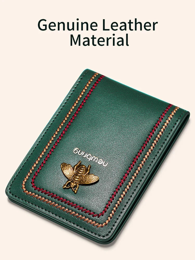 Genuine Leather Driver's License Holder - ID Card Wallet Folder for Men and Women, Ideal for Car Documents