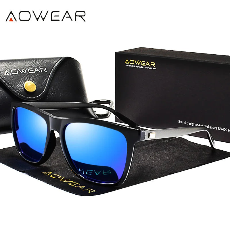 AOWEAR HD Night Vision Glasses – Polarized Yellow Lens Sunglasses for Men, Safe Driving Goggles