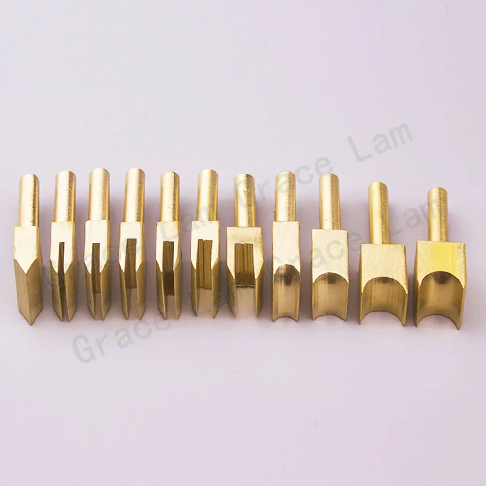 Brass Leather Edge Creaser Set – Soldering Iron Tips & Edging Tools for DIY Leather Craft Polishing & Sealing