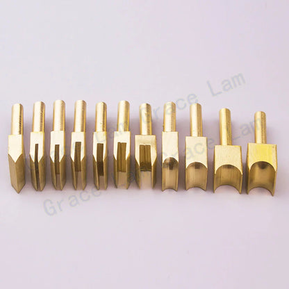 Brass Leather Edge Creaser Set – Soldering Iron Tips & Edging Tools for DIY Leather Craft Polishing & Sealing