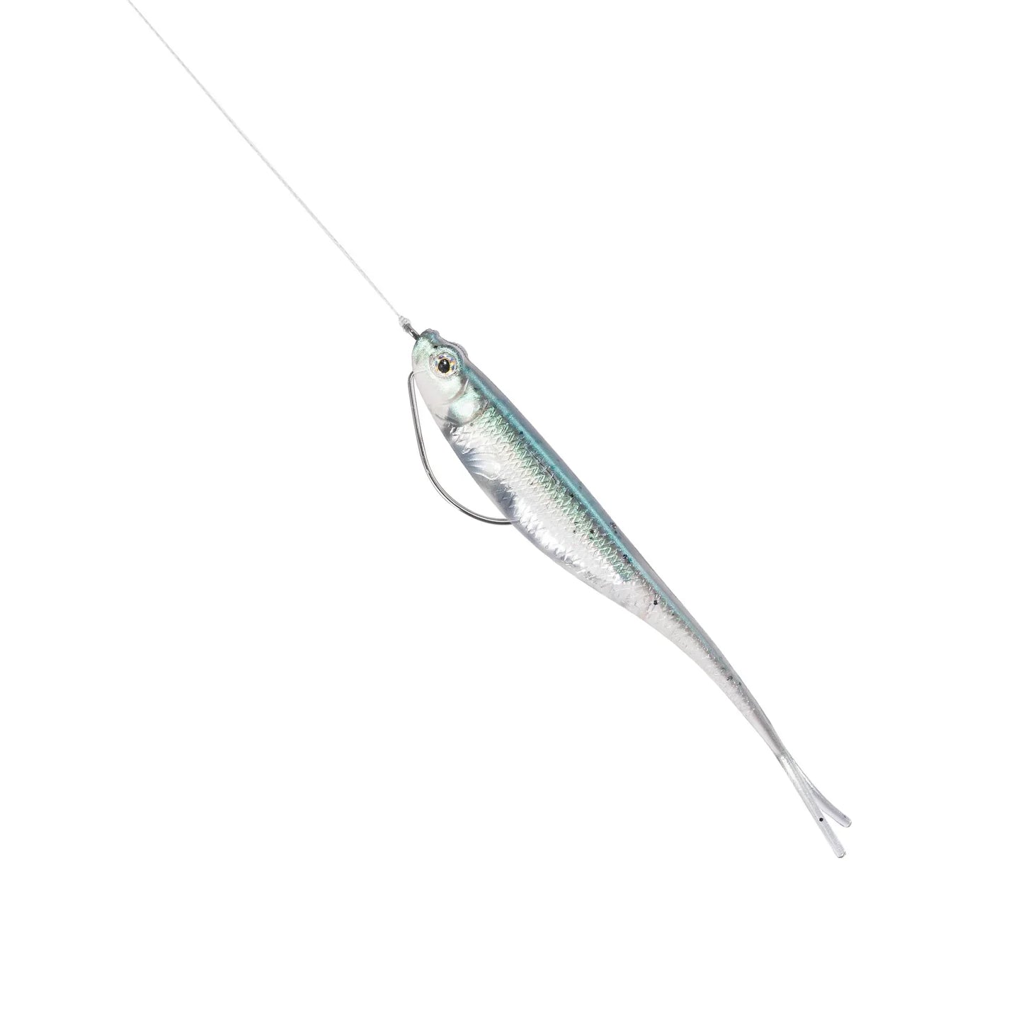 Dr.Fish 5/6pcs Soft Fishing Lures — Saltwater Silicone Fork Tail Drop Shot Baits for Bass, Trout, Pike, Walleye, Weedless