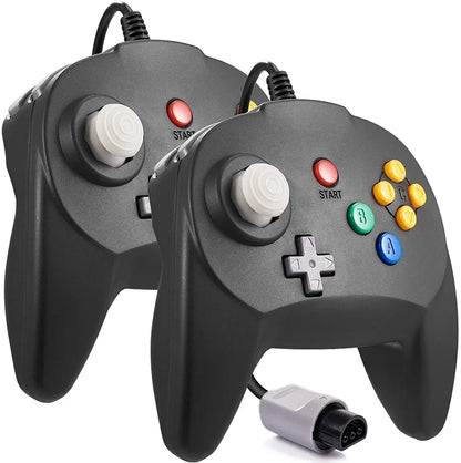 [New Version] 2-Pack N64 Mini Gamepad – Plug & Play Joystick for Nintendo 64 Console (Japan Design)