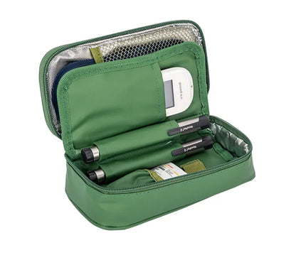 Mega Insulin Cooler Box – Portable Medium-Sized Insulated Travel Case for Diabetics with Nylon Fabric & Aluminum Foil Lining