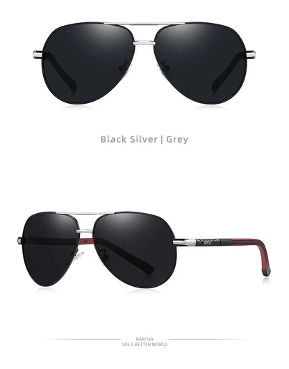 BARCUR Aluminum Vintage Polarized Sunglasses – Classic Men’s & Women’s Driving Shades, UV Protection Eyewear