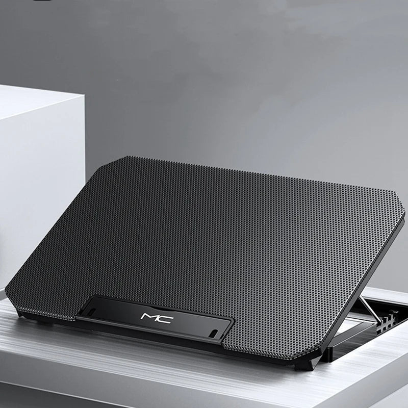 Large Gaming Laptop Cooler for 12-16 Inch Notebooks - Dual USB Cooling Pads, Adjustable Wind Speed, Silent Laptop Stand