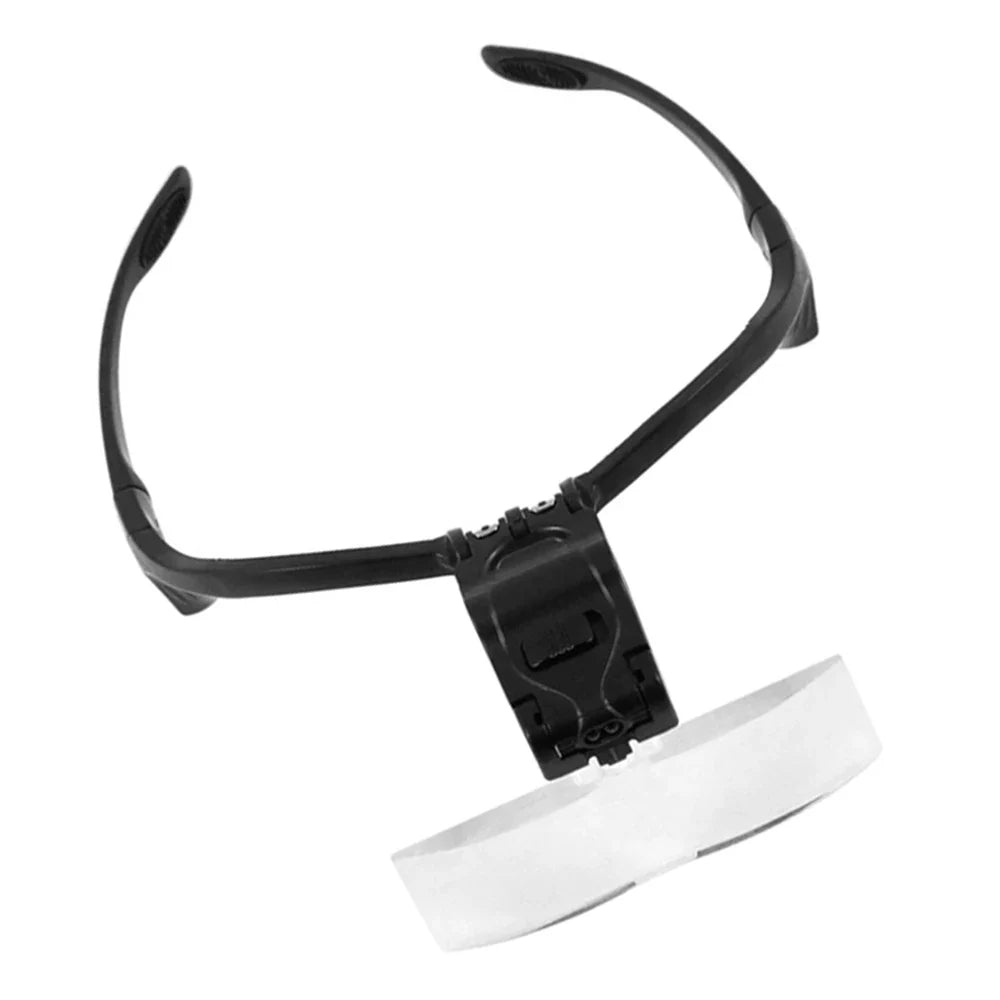 Headband Magnifying Glasses with 2 LED Lights – 1.0x to 3.5x Loupe Optical Lens for Eye & Repair Work