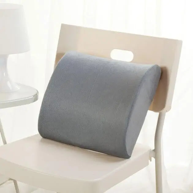 Ergonomic Bamboo Memory Foam Seat & Back Cushion – Slow Rebound Waist Support for Home & Office Chairs