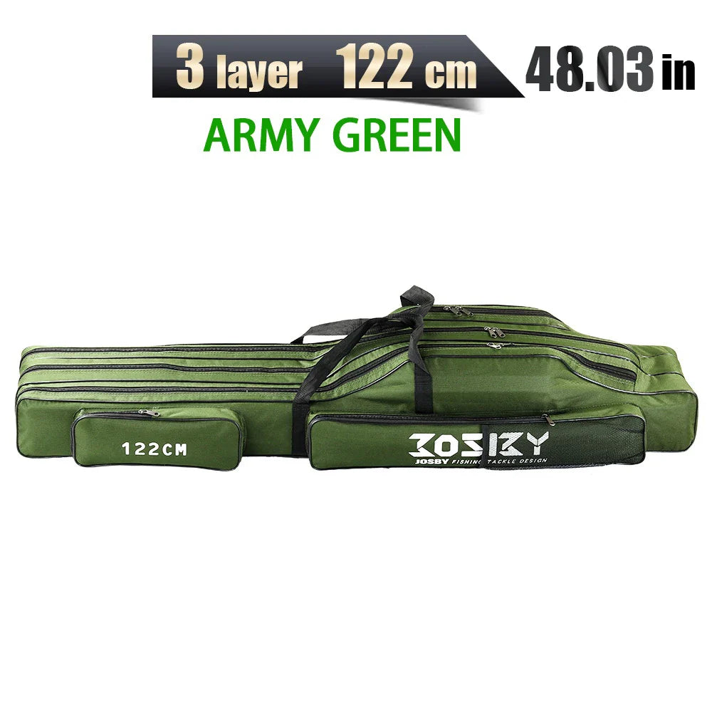 PROXPE Foldable Oxford Fishing Rod Bag – Multi-Purpose Fishing Gear Storage, 60-180cm High Quality
