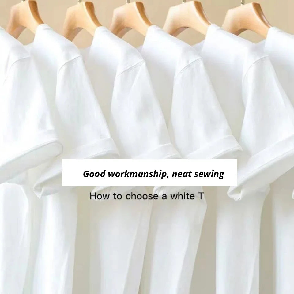 Women's 100% Cotton Crew Neck T-Shirt - Casual Regular-Fit Basic White Summer Tee