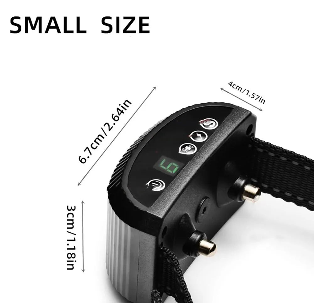 Rechargeable Dog Bark Collar - Advanced Anti-Bark Training Collar with Shock & Vibration Control for Pet Behavior Training