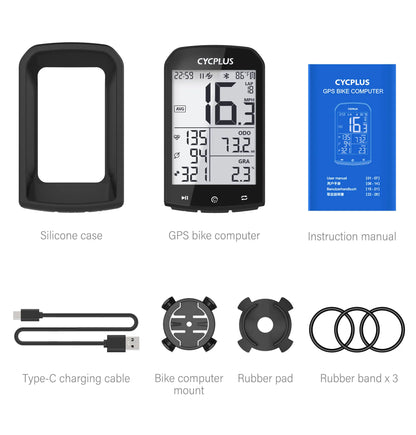 CYCPLUS M1 GPS Bicycle Computer - Bluetooth 5.0 & ANT+ Cycling Speedometer | Speed Meter Compatible with Garmin Zwift | Bike Accessories