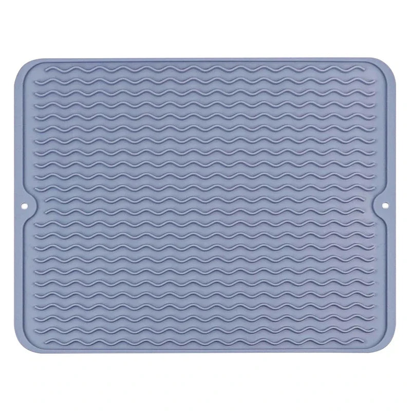 Silicone Dish Drying Mat 40x30cm | Large Countertop & Sink Draining Mat, Heat-Resistant Trivet