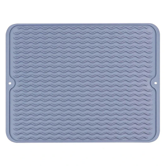 Silicone Dish Drying Mat 40x30cm | Large Countertop & Sink Draining Mat, Heat-Resistant Trivet
