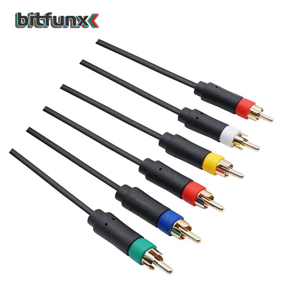 Bitfunx PS2/PS3 1.8m Component Cable – Premium High-Resolution Game Cable for Sony PlayStation 2/3