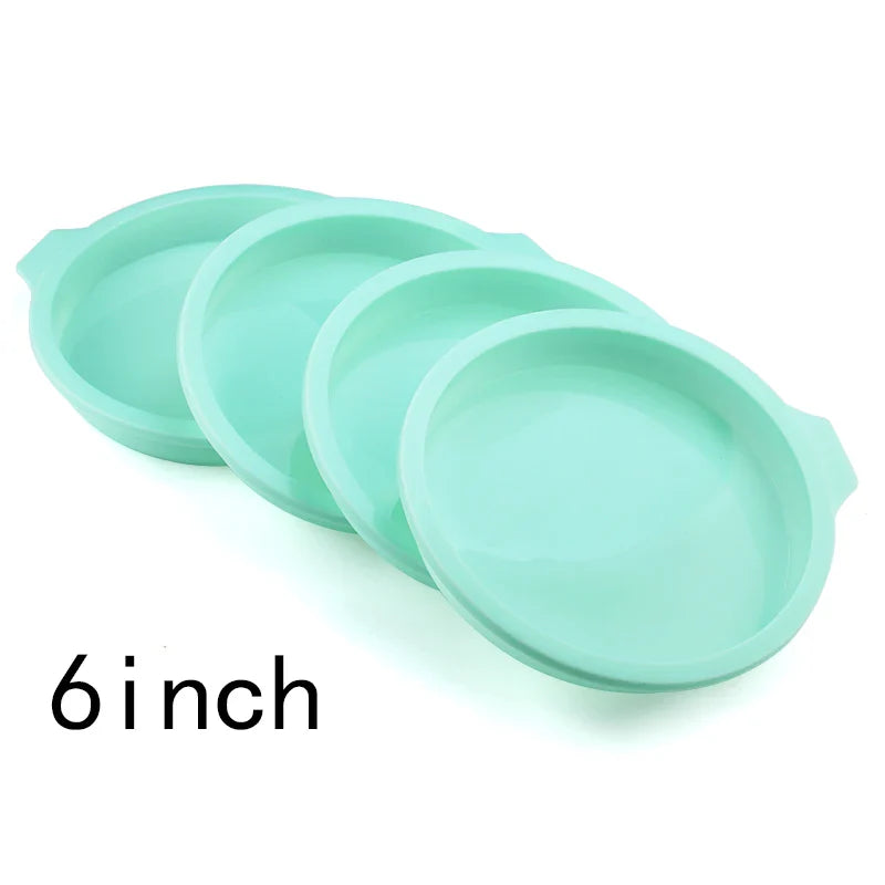FAIS DU Silicone Cake Pan Set – 2-8pcs 4/6/8inch Round Molds for Rainbow Cake & Mousse Baking