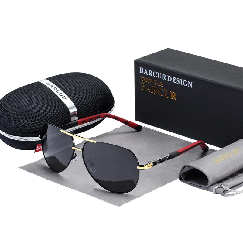 BARCUR Aluminum Vintage Polarized Sunglasses – Classic Men’s & Women’s Driving Shades, UV Protection Eyewear