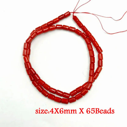 Natural Cylindrical Coral Beads – Irregular Loose Jewelry Making Beads for DIY Bracelets, Necklaces & Charm Accessories