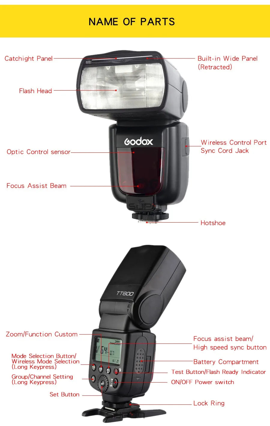 Godox TT600 2.4G Wireless TTL Speedlite + X2T Trigger — Compatible with Canon, Nikon, Sony, Fuji, Olympus