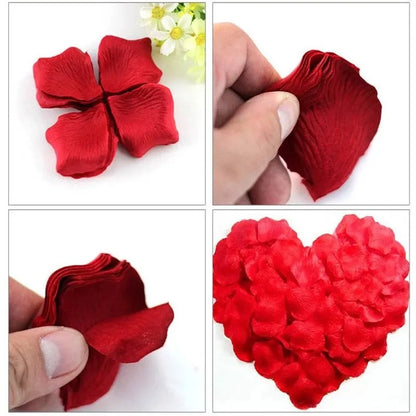 1000/3000PCS 5x5CM Silk Artificial Rose Petals for Wedding & Party Decorations – Fake Flower Engagement Celebration Supplies, Romantic Event Decor
