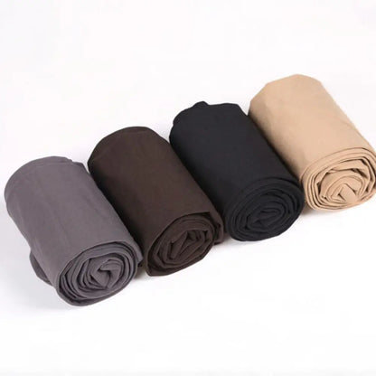 Women’s Black 120D Opaque Tights – Seamless Warm Nylon Pantyhose, Thick Winter Stockings for Spring & Autumn Footed Legwear