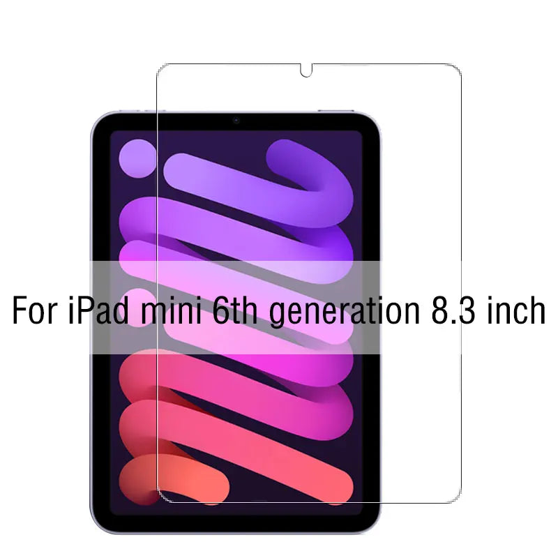 2PCS Tempered Glass Screen Protector for iPad Pro 11/12.9, Air 4/3/2, Mini 6/5/4/3 (2021/2024 Models)
