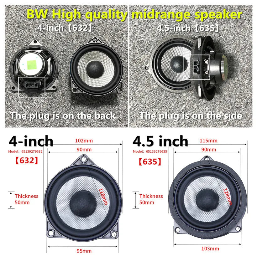 Car Midrange Horn Subwoofer & Auto Speakers – Tweeters for BMW X3 F25, X4 F26, F30, F34, F32, G30, G01, 3, 4, 5, X5, 7 Series
