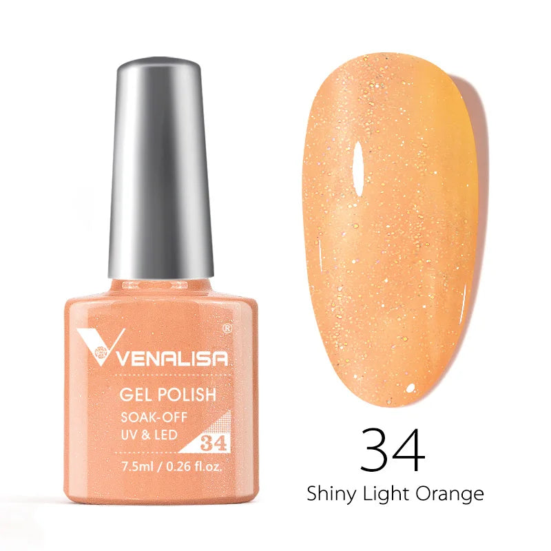 VENALISA 7.5ml HEMA-Free Nail Gel Polish – VIP4 Semi-Permanent Soak-Off UV/LED Gel Varnish, Full Coverage Nail Lacquer
