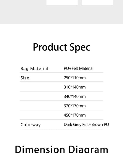 PU Felt Keyboard Carrying Case – Protective Bag for Planck 40%, 60%, 80%, 100%, GH60, XD64, TADA68, TKL 87/104, ANSI, BM60/65/68, Poker Keyboards