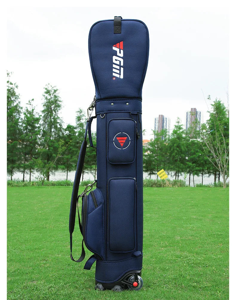 PGM Ultra-Light Golf Bag with Wheels QB069 – Large Capacity Sport & Aviation Bag with Multifunctional Ball Storage