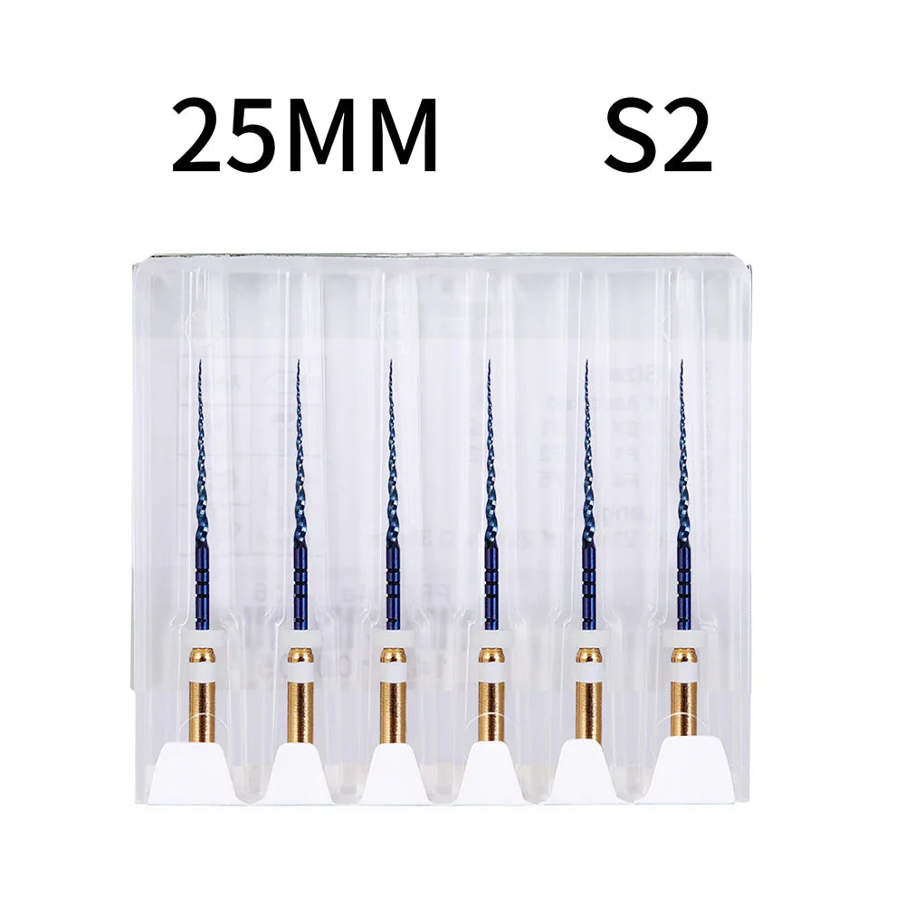 Azdent 6pcs/Pack 25mm SX Dental Files Root Canal Use Rotary Heat Activated  Endodontic Files Rotating File Dentistry Instruments