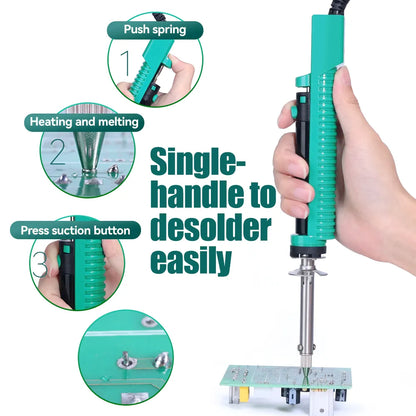 YIHUA 30W 929D-V Electric Vacuum Desoldering Iron: Suction Pump Soldering Repair Tool with Welding Nozzle - 110V/220V