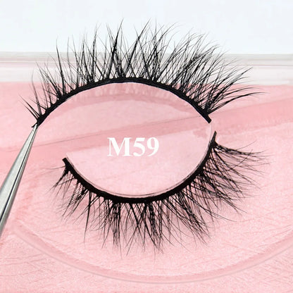 Visofree 3D Mink Eyelashes – Thick Handmade Full Strip Cruelty-Free False Lashes for Makeup M56